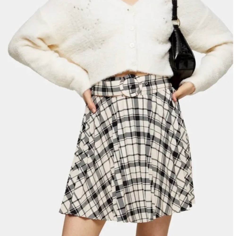 Topshop | NWT Plaid Accordion Pleated Mini Skirt Academia